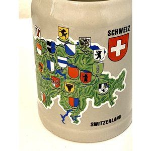 Vintage Switzerland Schweiz Stoneware 5 Inch Beer Stein Stamped W. Germany